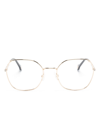 CAROLINA HERRERA LOGO-ENGRAVED GEOMETRIC-FRAME GLASSES