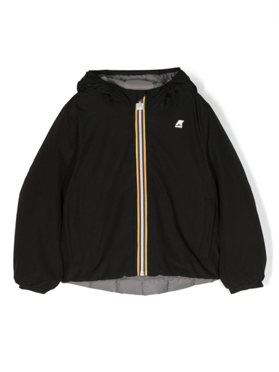 K-way Kids' P. Le Vrai 3.0 Claude Hooded Jacket In Black