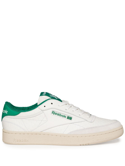 Reebok Special Items Club C Embossed Leather Sneakers In White