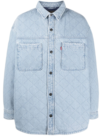 Levi's Badu Quilted Shirt In Blue