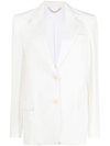 Victoria Beckham Asymmetric Double-layered Blazer In White