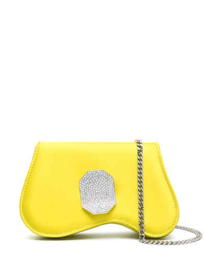 Malone Souliers Divine Crystal-embellished Clutch In Yellow