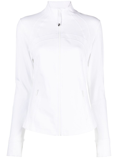 Lululemon High-neck Zip-up Jacket In White
