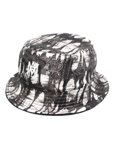 Amiri Logo-embroidered Reversible Bucket Hat In Black