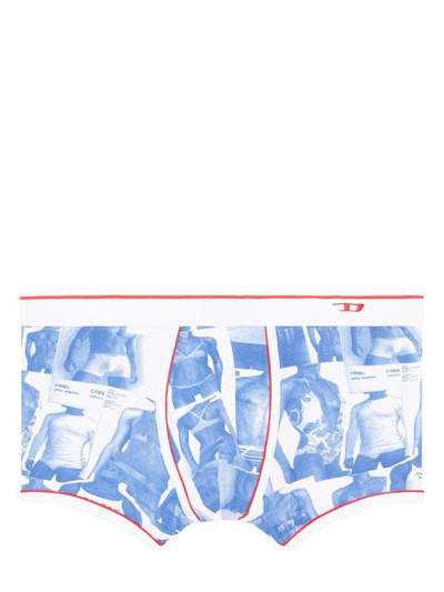 Diesel Umbx-damien Photograph-print Boxers In Blue