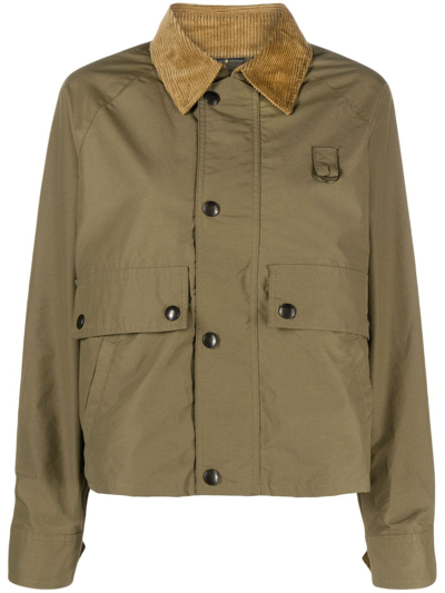 Polo Ralph Lauren Short Jacket In Technical Cotton In Khaki