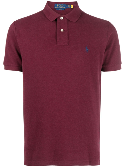 Polo Ralph Lauren Logo-embroidered Cotton Polo Shirt In Red
