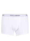 Dolce & Gabbana Logo-waist Cotton Boxers In White