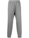 Maison Kitsuné Elasticated-waistband Cotton Track Pants In Grey