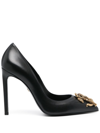 ROBERTO CAVALLI MIRROR SNAKE 120MM LEATHER PUMPS