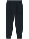 BURBERRY EKD-EMBROIDERED COTTON TRACK PANTS