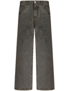 Etro Wide Leg Five-pocket Denim Trousers In Schwarz