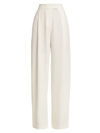 The Sei Women's Pleated Crepe Wide-leg Pants In Ivory