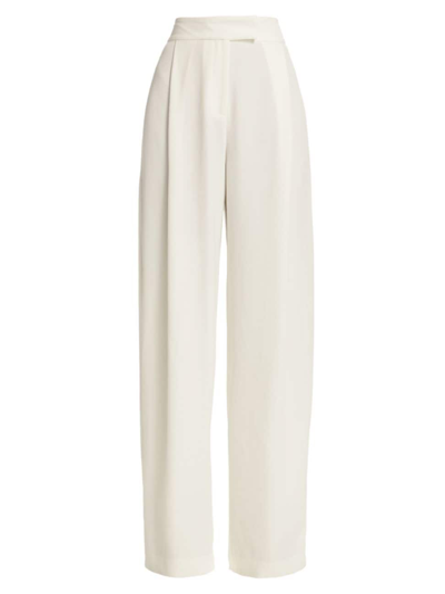 The Sei Women's Pleated Crepe Wide-leg Pants In Ivory