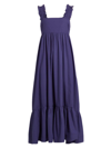 Free People Isabella Ruffle Maxi Dress In Blue Depth