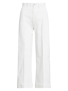 Polo Ralph Lauren Flared Cropped Trousers In Warm White