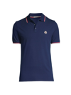 Moncler Men's  Man Cotton Polo Shirt In Blue