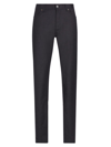 Zegna Men's Garment-dyed Five-pocket Pants In Black