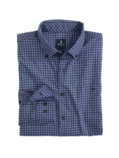 Johnnie-o Mobley Gingham Check Button-down Shirt In Wake
