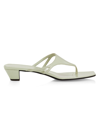 The Row Women's 30mm Open-toe Cut-out Leather Sandals In Mint