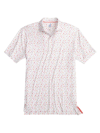 Johnnie-o Men's Shaken Graphic Polo Shirt In White