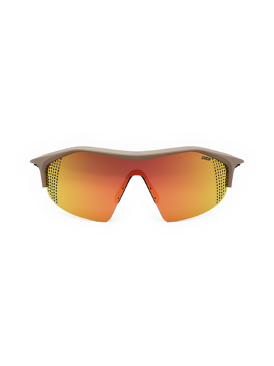 Dior Xplorer M1u Mask Sunglasses, 150mm In Shiny Beige Orange