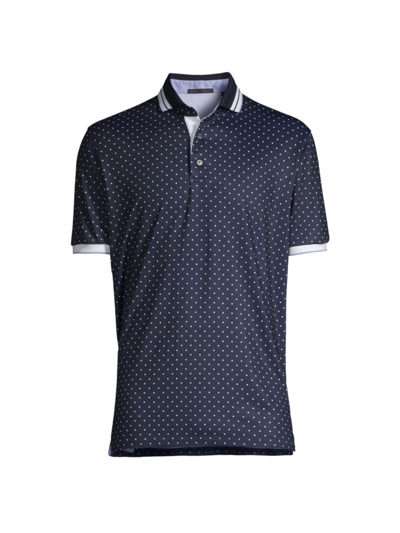 Greyson Men's Racquet Icon Polo Shirt In Canal
