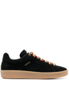 Lanvin Lite Curb Sneakers In Suede Color Black In Black