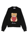 Moschino Intarsia-knit Logo Jumper In Black