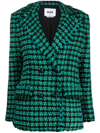 MSGM TWEED HOUNDSTOOTH DOUBLE-BREASTED JACKET