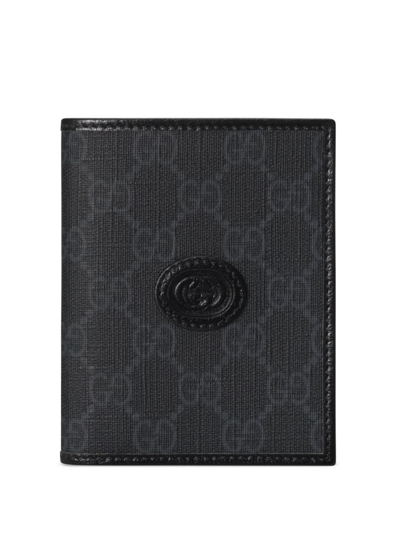 Gucci Supreme Gg Bi-fold Wallet In Black