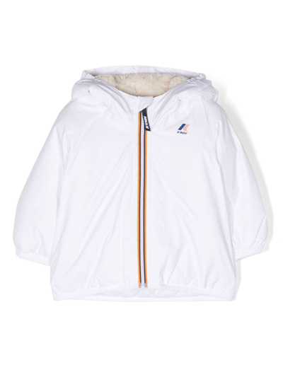 K-way Babies' Le Vrai Hooded Zip Jacket In White