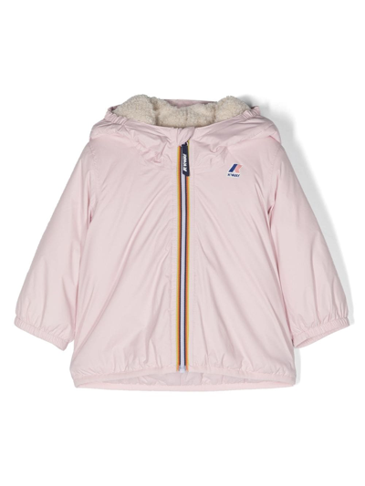 K-way Babies' Le Vrai 3.0 Claude Hooded Jacket In Pink