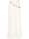 Rabanne Chainmail-detail Knitted Trousers In White