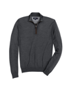 Johnnie-o Men's Baron Quarter-zip Merino Wool-blend Sweater In Dark Stormy