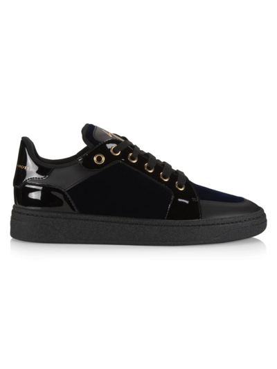 Giuseppe Zanotti Men's Gz/94 Scarpa Uomo Velvet & Leather Sneakers In Black