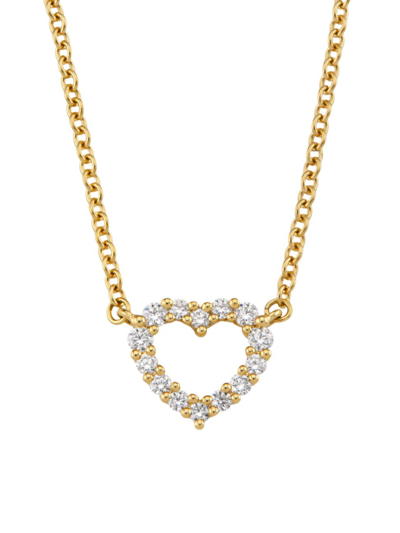 Hearts On Fire Women's Signature 18k Yellow Gold & 0.09-0.13 Tcw Diamond Small Heart Pendant Necklace