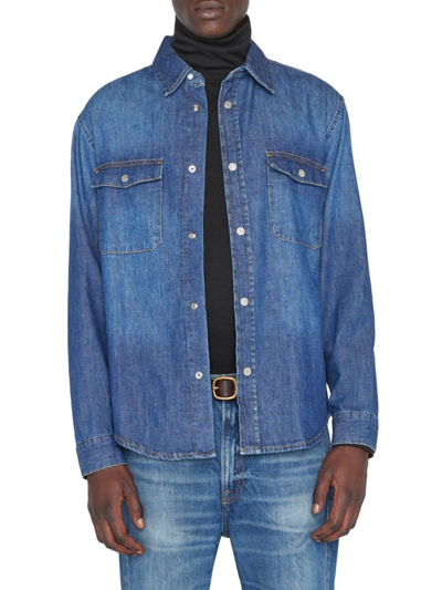 Frame Denim Vintage Trucker Jacket In Mid Denim