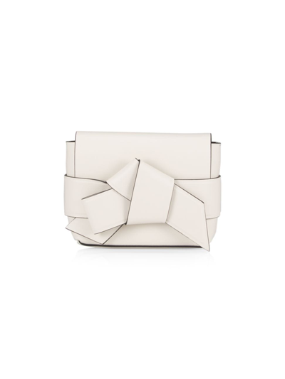 Acne Studios Musubi Leather Crossbody Bag In White