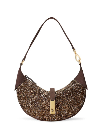 Polo Ralph Lauren Women's Beaded Polo Id Mini Bag In Metallic Bronze