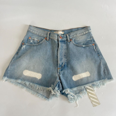 Pre-owned Off-white Blue Denim Shorts