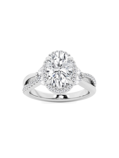 Saks Fifth Avenue Women's 14k White Gold & 3.2 Tcw Lab-grown Diamond Engagement Ring