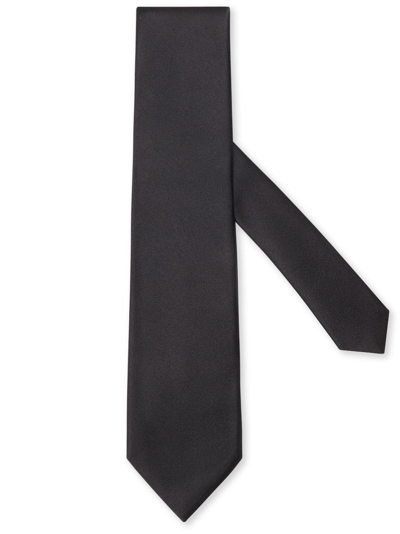 Zegna Cerimonia Silk Tie In Black