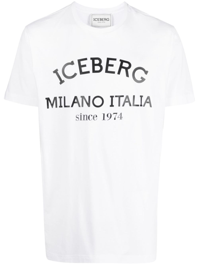 Iceberg Logo-print Cotton T-shirt In White