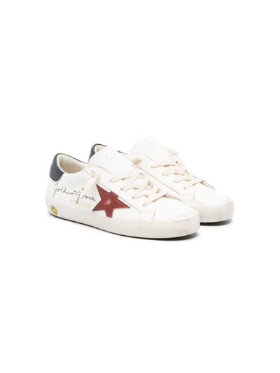 Golden Goose Kids' Superstar Lace-up Sneakers In White