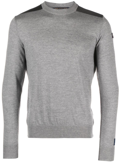 Paul & Shark Fine-knit Wool Jumper In Grey