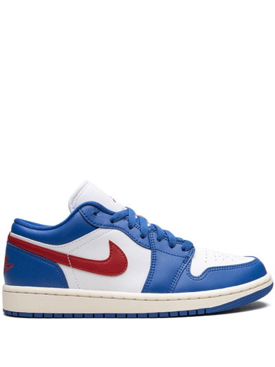 Jordan Nike  Air 1 Low Sneakers In Blue And Red