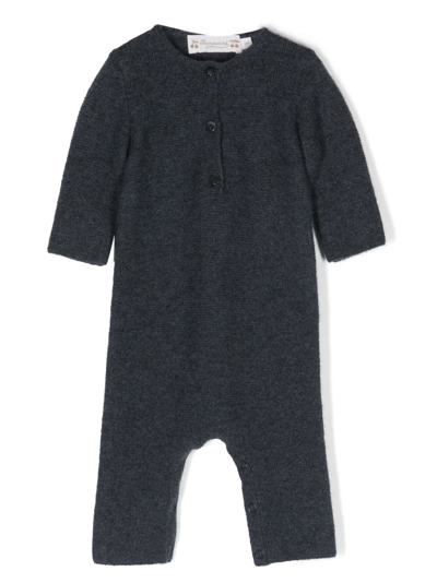 Bonpoint Babies' Long-sleeve Cashmere Body In Blue