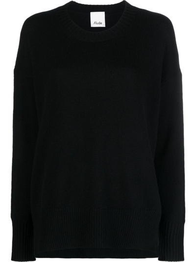 Allude Drop-shoulder Ribbed Jumper In Multicolor