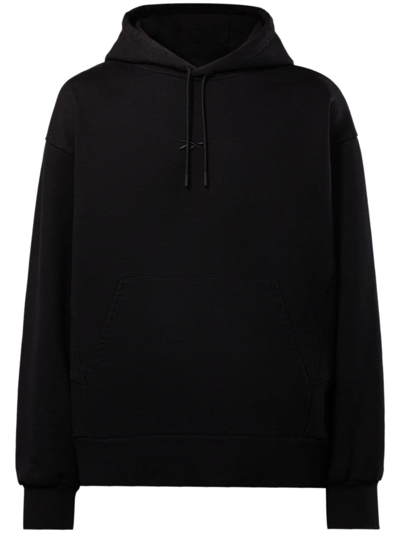 Reebok Special Items Piped-trim Cotton Hoodie In Black